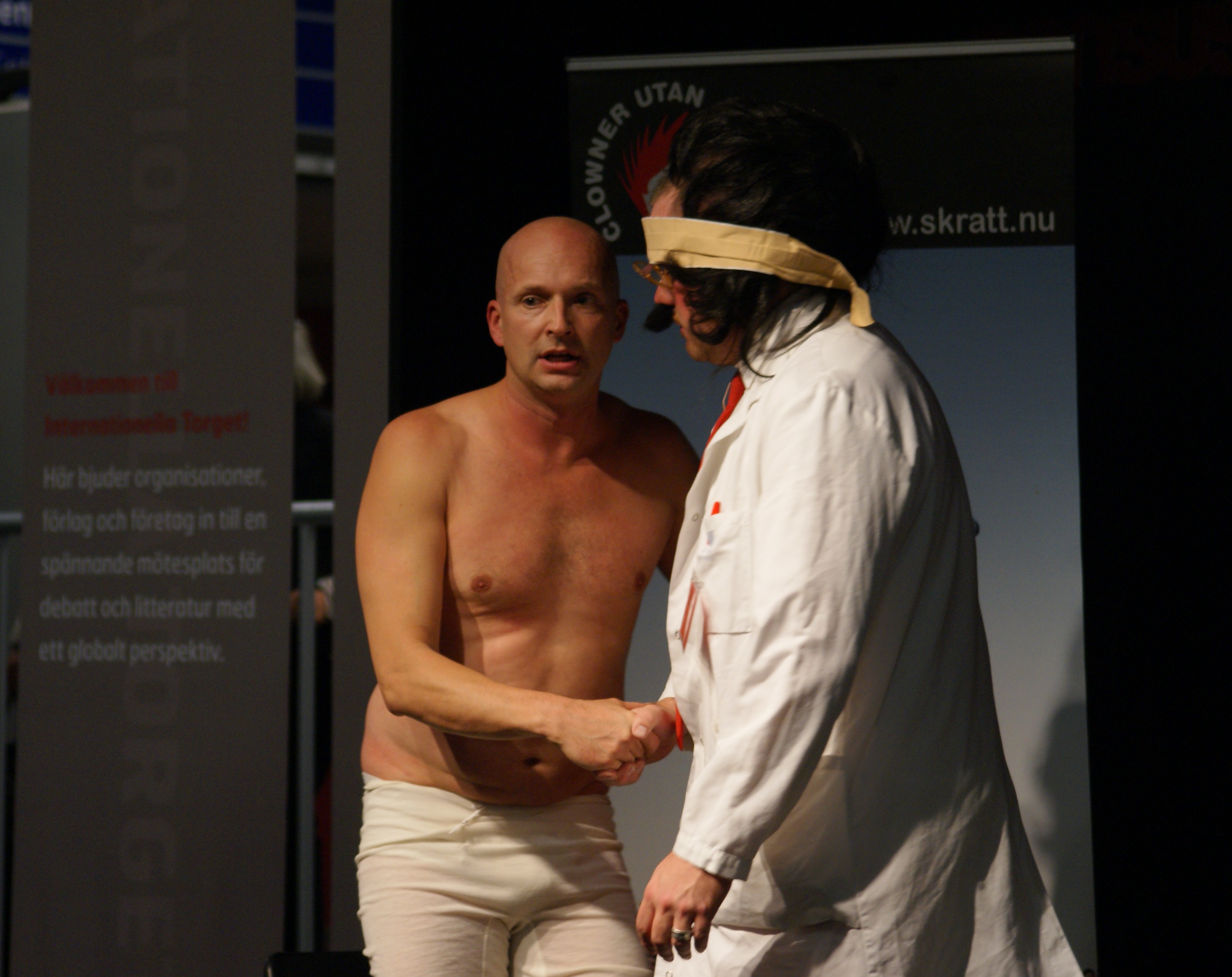 Clowns performing for children